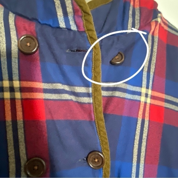 Women’s Thick Reversible Quilt Plaid patchwork cottagecore Jacket Coat -FS - Picture 7 of 11